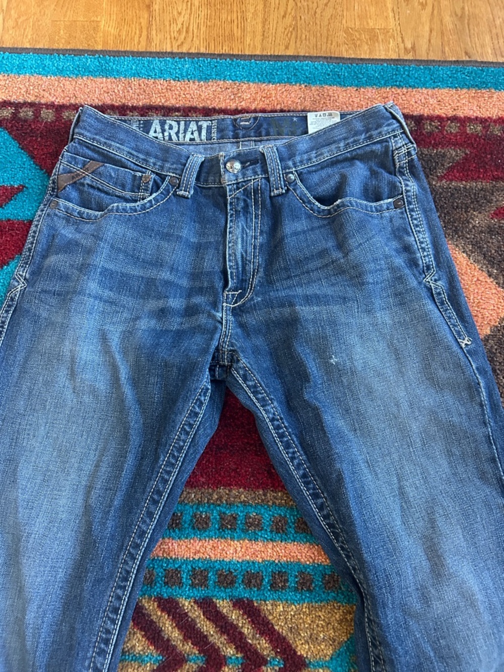 Ariat Men’s Slim Straight Blue Denim Jeans